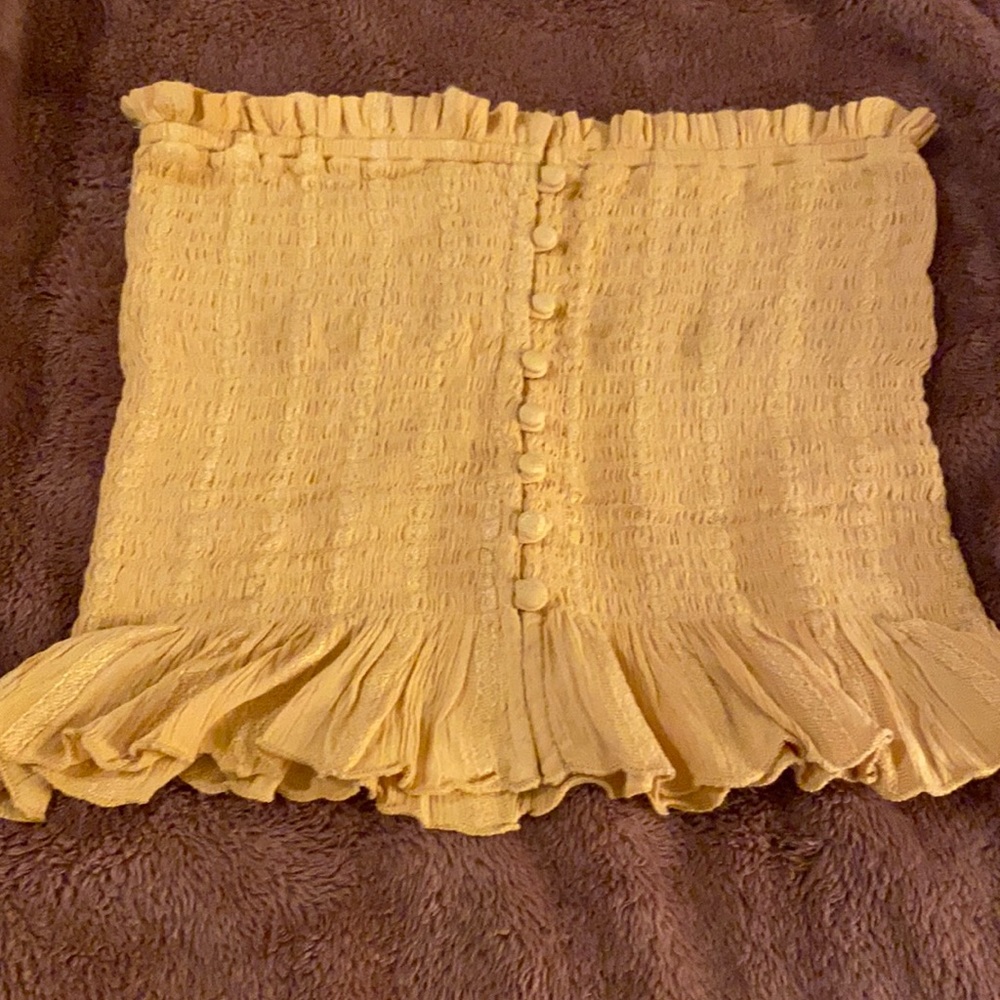 American eagle smocked crop top